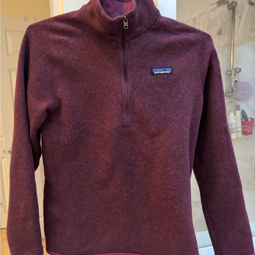 Patagonia Maroon Quarter-Zip Pullover